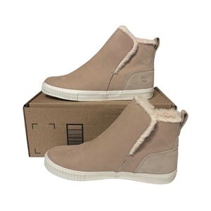 Timberland Women's Beige Fur-Lined Ankle Boots